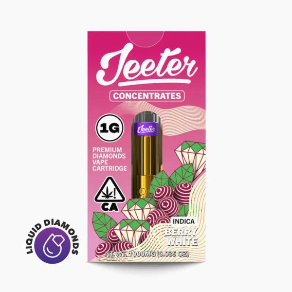 The Jeeter Juice Berry White is a cannabis vape cartridge that delivers a smooth and flavorful experience. It features the sweet, fruity taste of berries paired with the relaxing, mellow effects of the White strain. Known for its potency and smooth hits, this vape is perfect for those seeking a balanced high with relaxing and uplifting effects. Ideal for stress relief, anxiety reduction, and boosting mood. Perfect for users looking to unwind without feeling overly sedated.